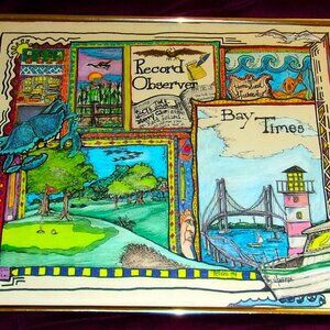 Vintage Original Framed Chesapeake Bay Signed Watercolor